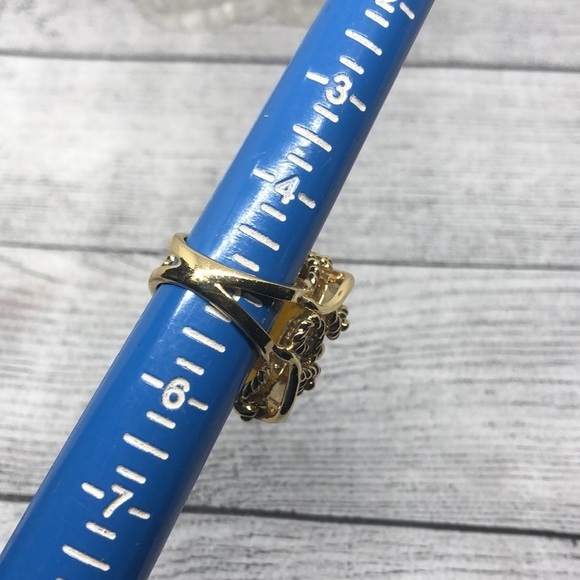 Ralph Lauren Gold Ring with Amber Gemstone - Picture 6 of 10